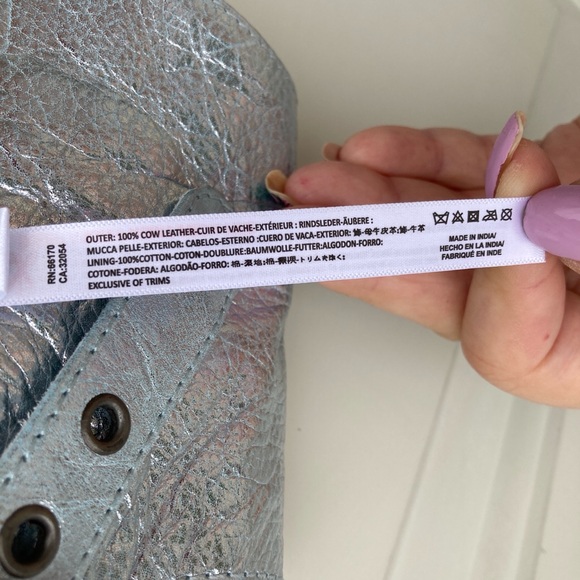 Free People Rebel Leather Harness, Color Stardust, M $98.00 NWT - Picture 9 of 11